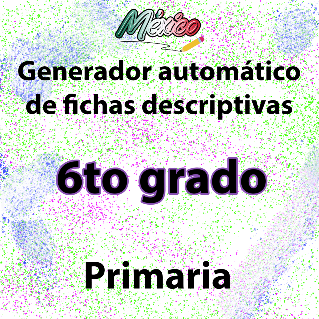 Fichas Descriptivas para preescolar y primaria 2023 Didácticos México