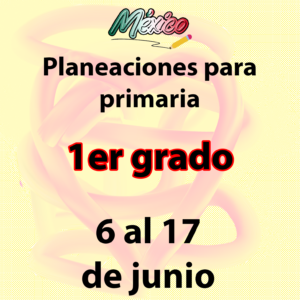 Planeaciones primer grado primaria 6 al 17 de junio Didácticos México